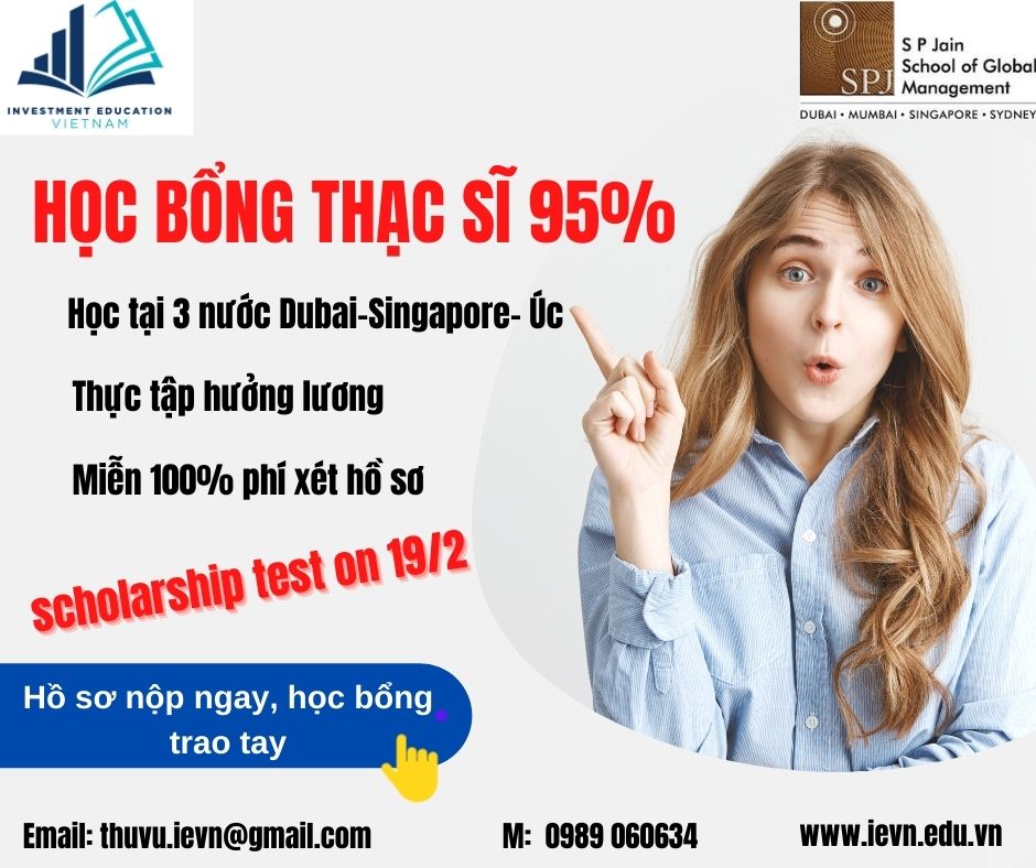 SĂN NGAY SIÊU HỌC BỔNG THẠC SĨ 95%